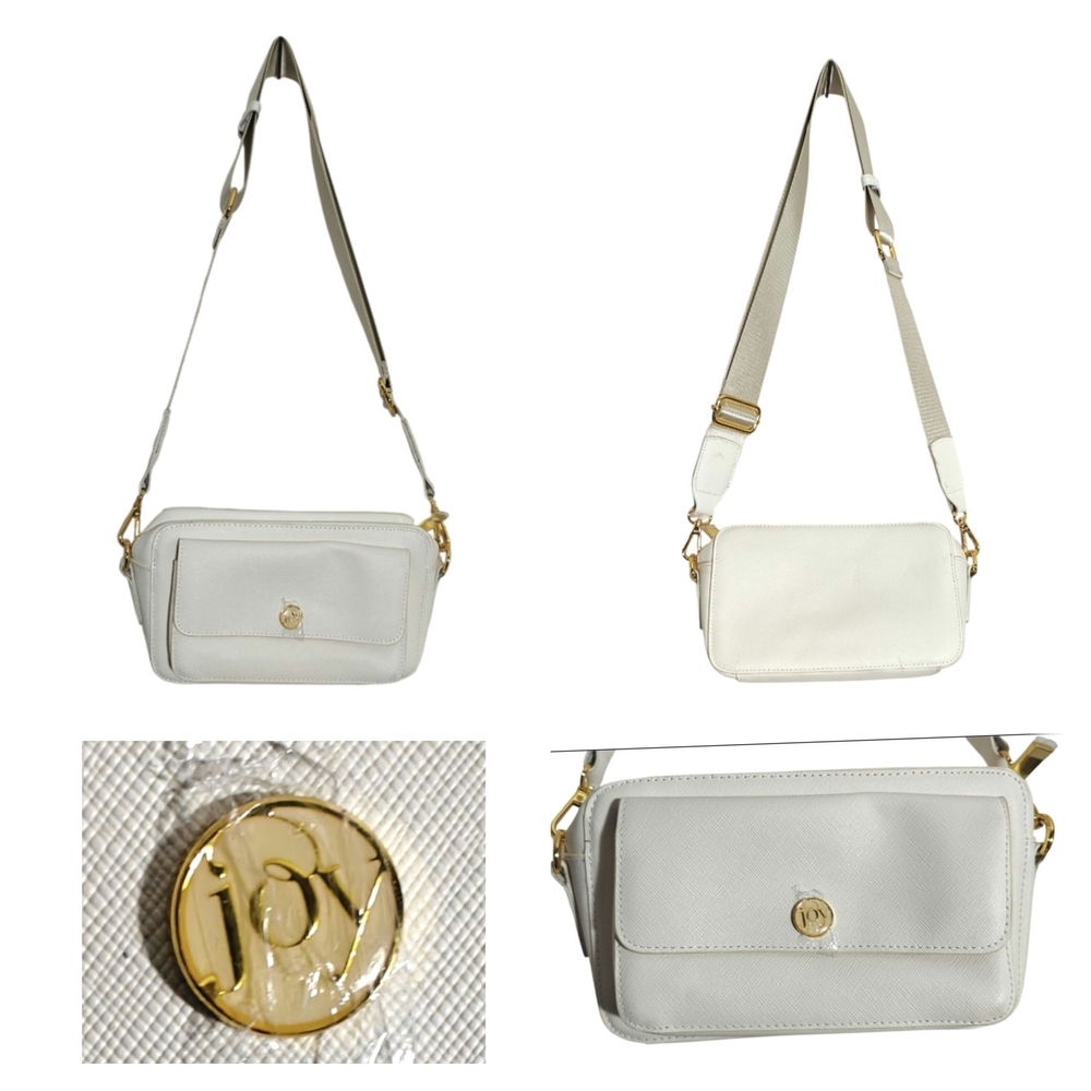 Elegant White Joy Shoulder Bag